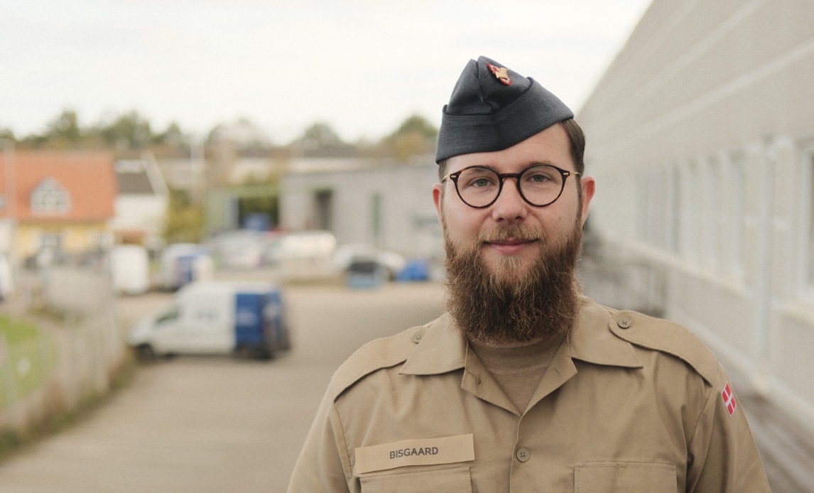 Frivillig soldat i Hjemmeværnet Martin arbejder i produktionsvirksomheden FTZ.