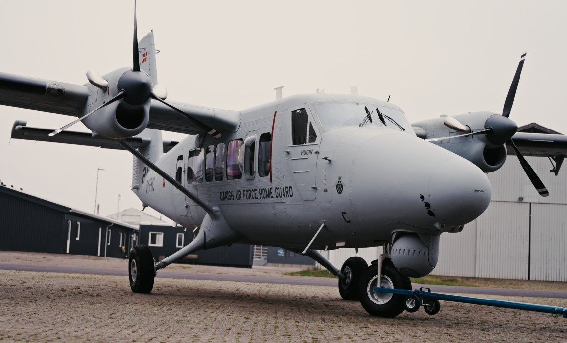 Foto af Hjemmeværnets nye fly. Her er det ene af to DHC-6 Twin Otter-patruljefly